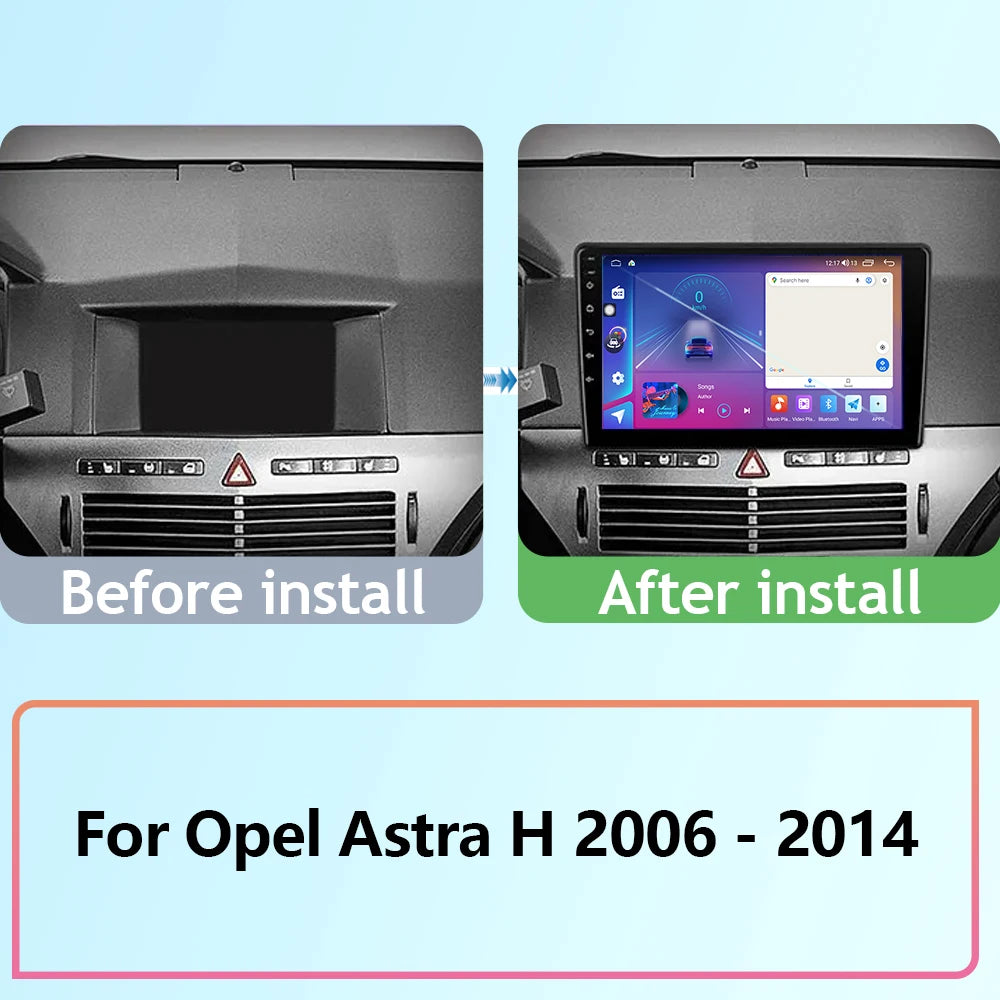 For Opel Astra H 2006 - 2014 Car Radio Video Player Head Unit Multimedia GPS Navigation An