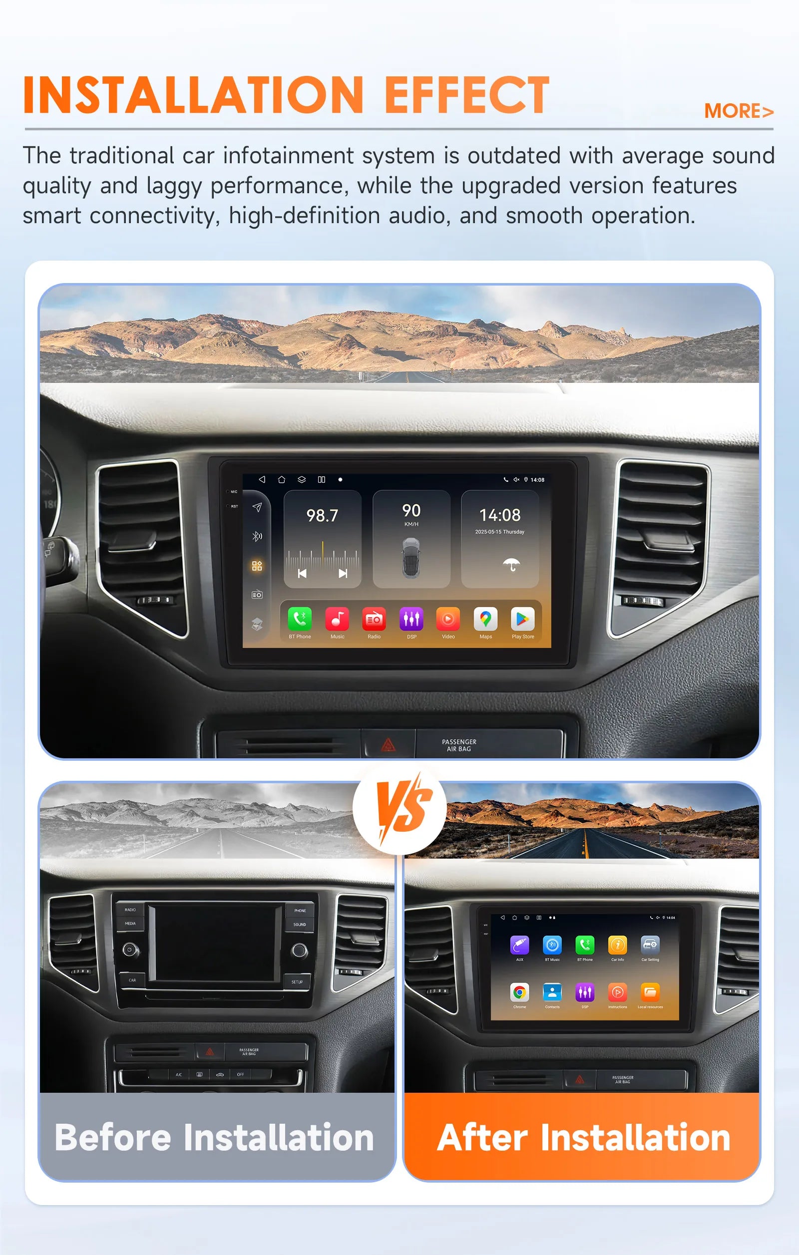 Android 14 Car radio for Volkswagen VW MQB POLO VI Jetta MK7 T6 Bora 2018-2021 Multimedia