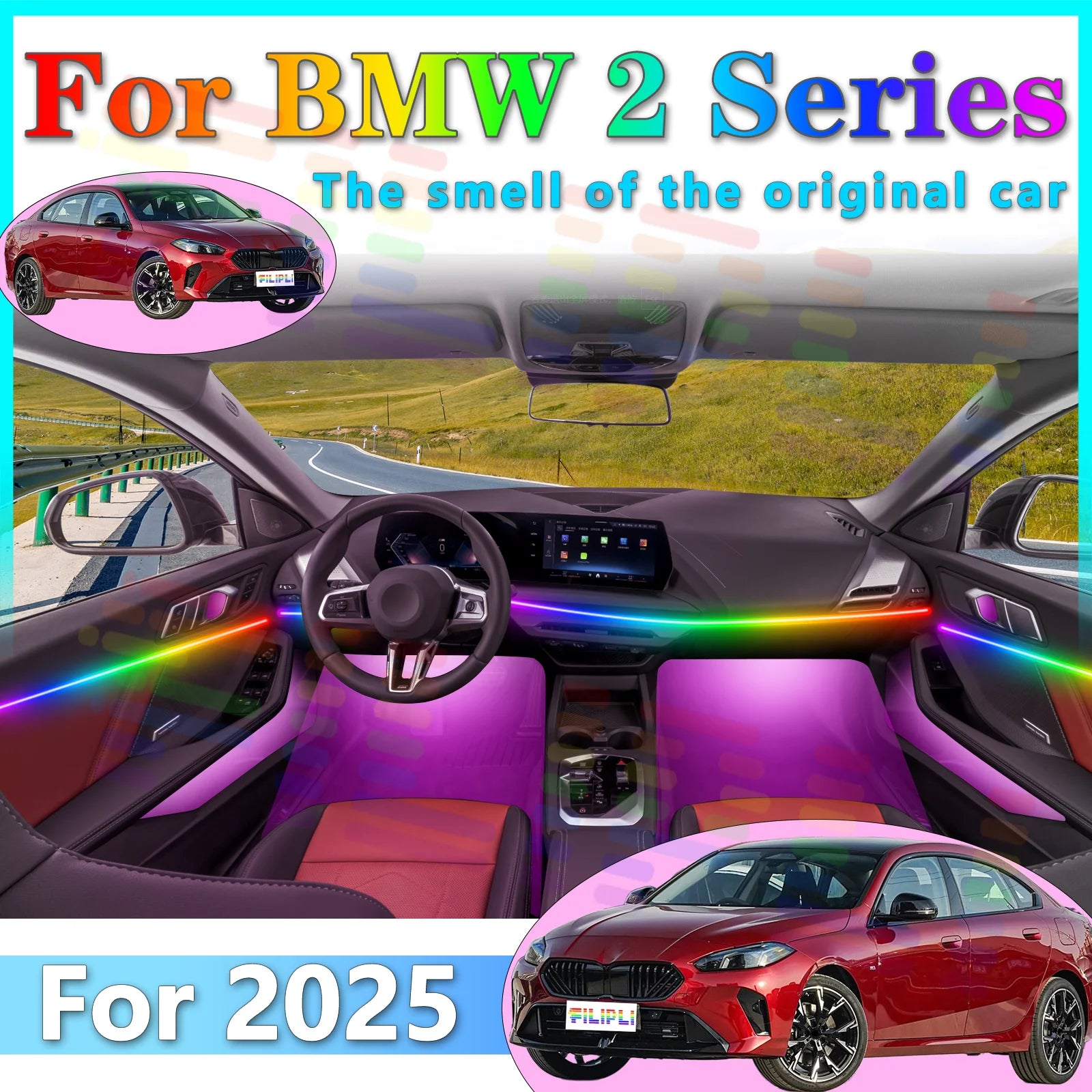 RGB - Ambient Light - for BMW F74 - App Control - Car Interior Lighting | AUTOKITSHOP