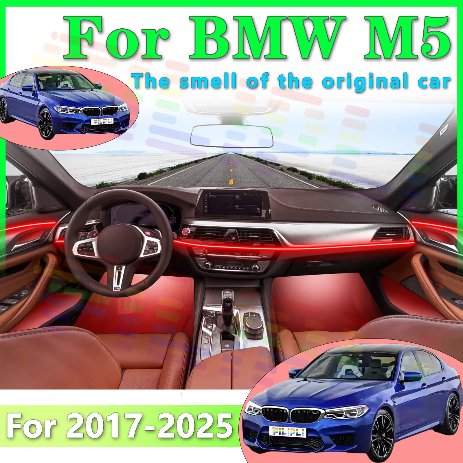 RGB - Ambient Light - for BMW F90 M5 - App Control - Car Interior Lighting | AUTOKITSHOP