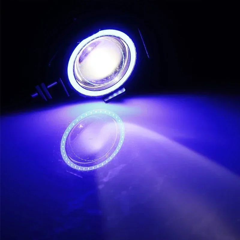 LED Auxiliary Motorcycle Headlight Fog Lights Universal Angel Eyes U7 Mini Motorcycle Spot