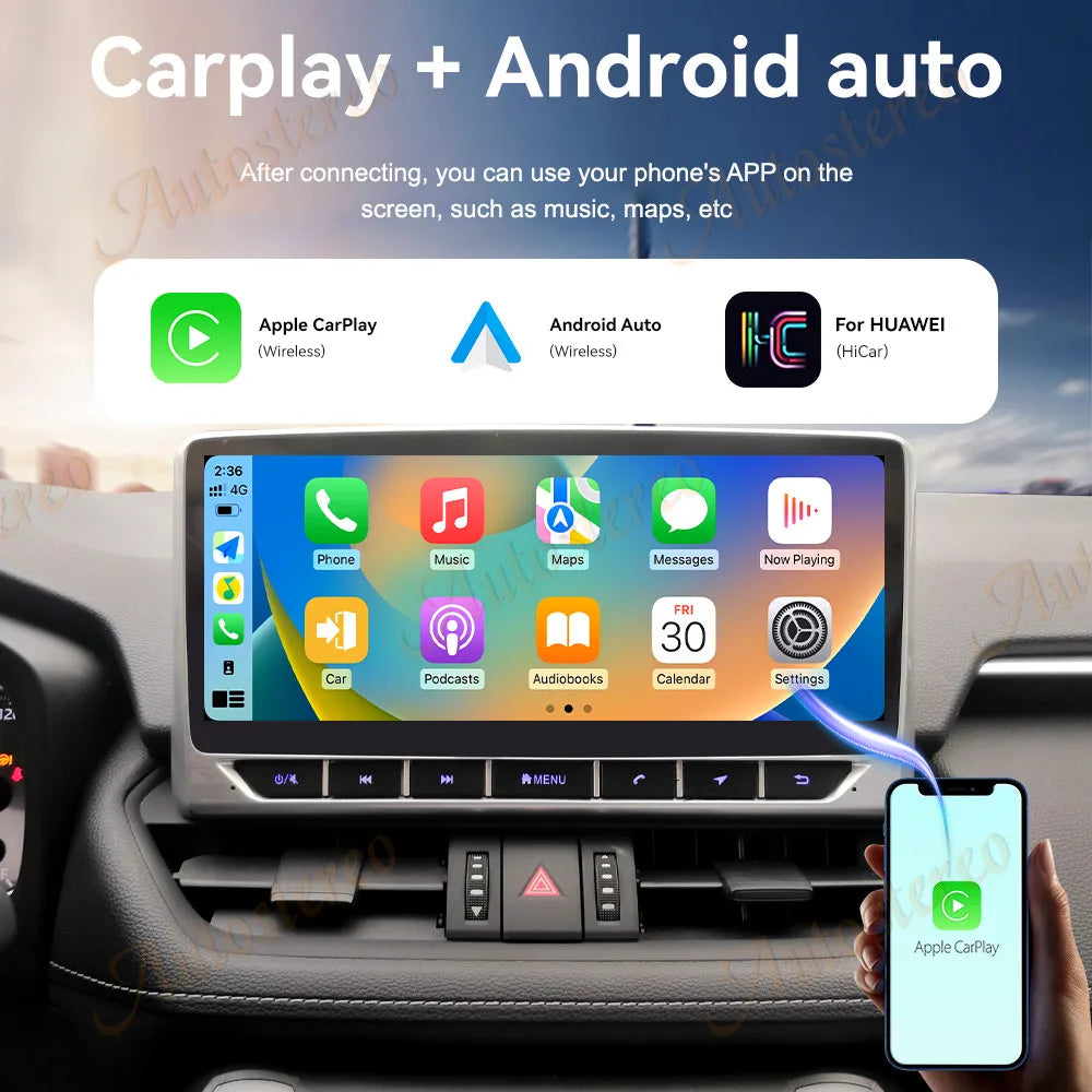 10.25 Inch Android 14 Car Tape Recorder Radio For Toyota RAV4 2020-2024 Car GPS Navigation