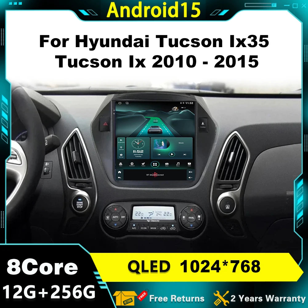 9.7 inch For hyundai ix35 android screen 2010 - 2015 Android 15 Carplay Car Radio Multimed