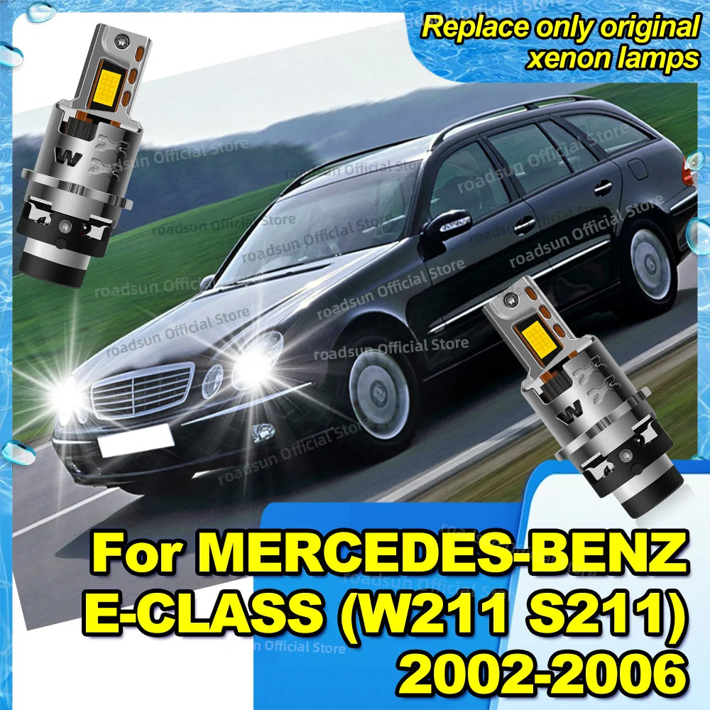 Headlight LED Canbus 50000LM Xenon Lamp Upgrade Bulbs For MERCEDES BENZ E CLASS W211 S211