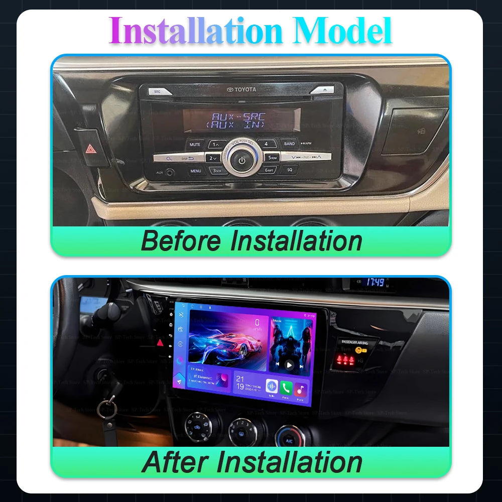 Android 16 For Toyota Corolla Altis Rhd 2014 2015 2016 Car Radio Multimedia Video Player N | AUTOKITSHOP