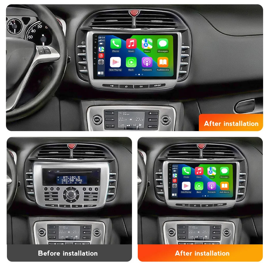 Android Auto Car Radio for Lancia Delta 2009-2019 Carplay System IPS Multimedia Player FM  | AUTOKITSHOP