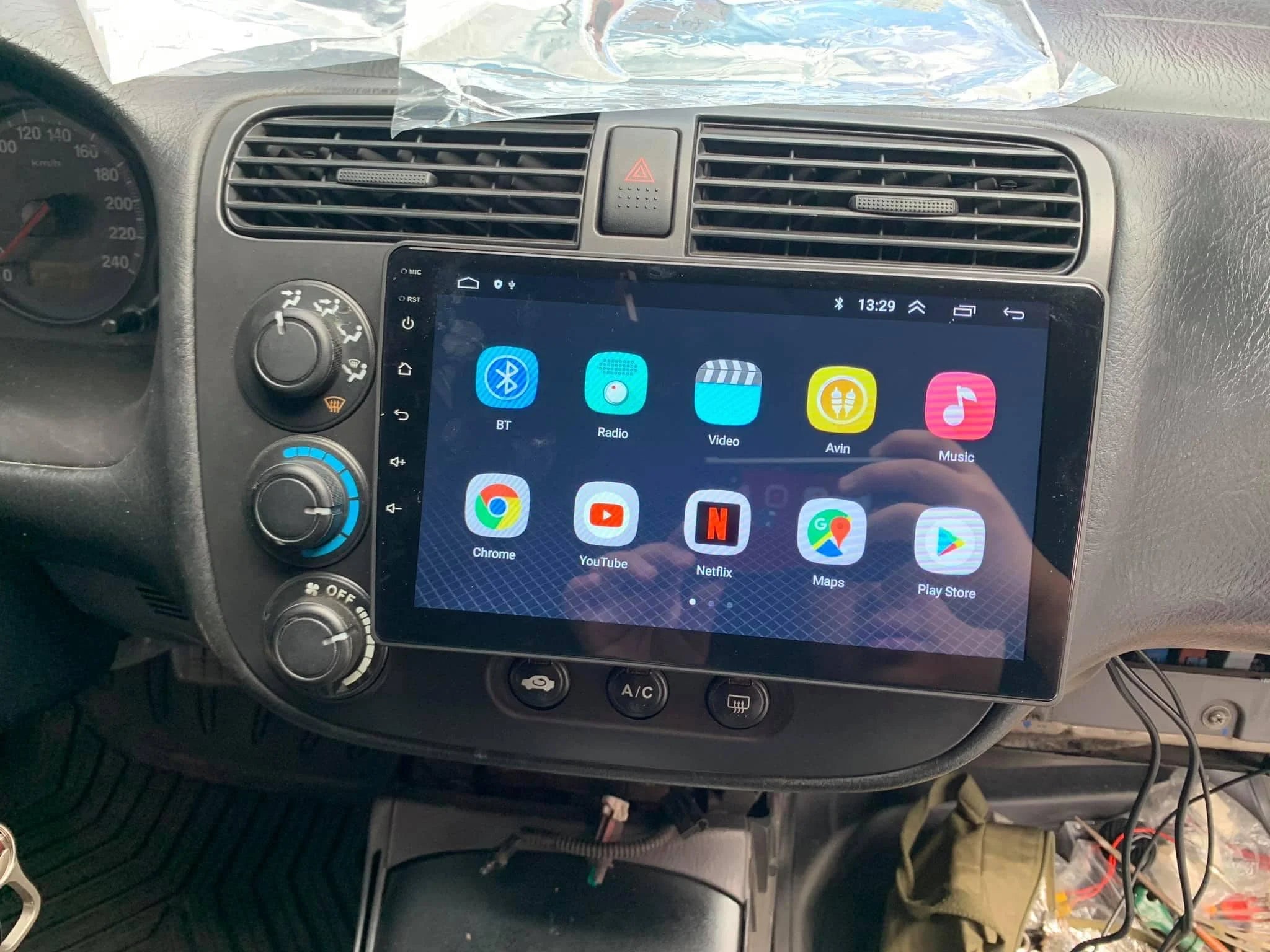 2 Din car dvd radio Android fascia multimedia For Honda 2005 Civic 9inch CD MP3 MP5 Video