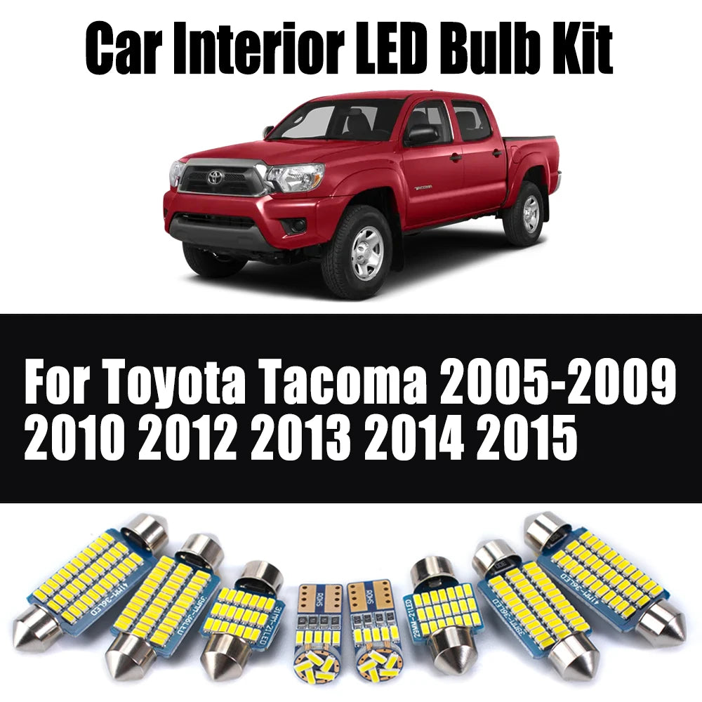 8-Piece LED Interior Light Kit for Toyota Tacoma 2005- 2011 - Canbus Dome Map Door Trunk Bulbs | AUTOKITSHOP