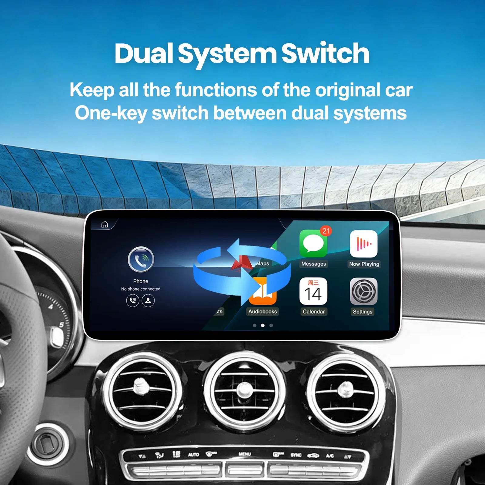 Linux Carplay Touch Screen For Mercedes Benz CLS Class 2015-2019 with NTG 5.0 System Car M