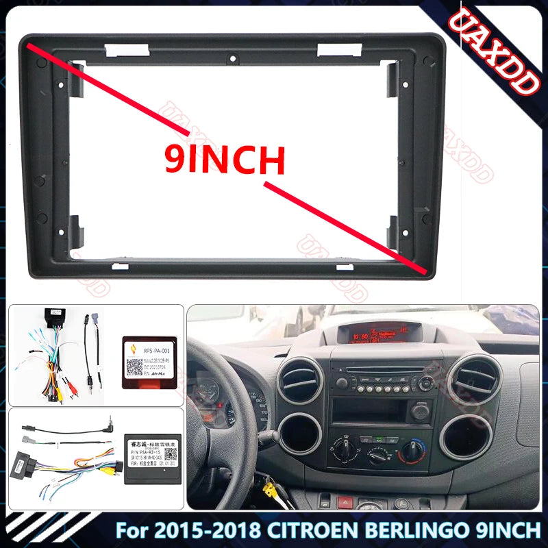 For 2015-2018 CITROEN BERLINGO 9inch CD Radio Android Stereo Harness Screens Accessories N