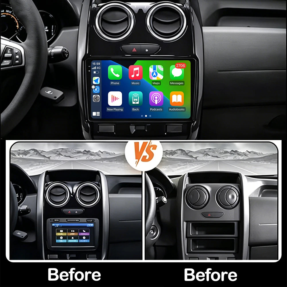 Car Intelligent System For Renault Duster 2015-2018 Navigation GPS Wireless CarPlay Car Mu