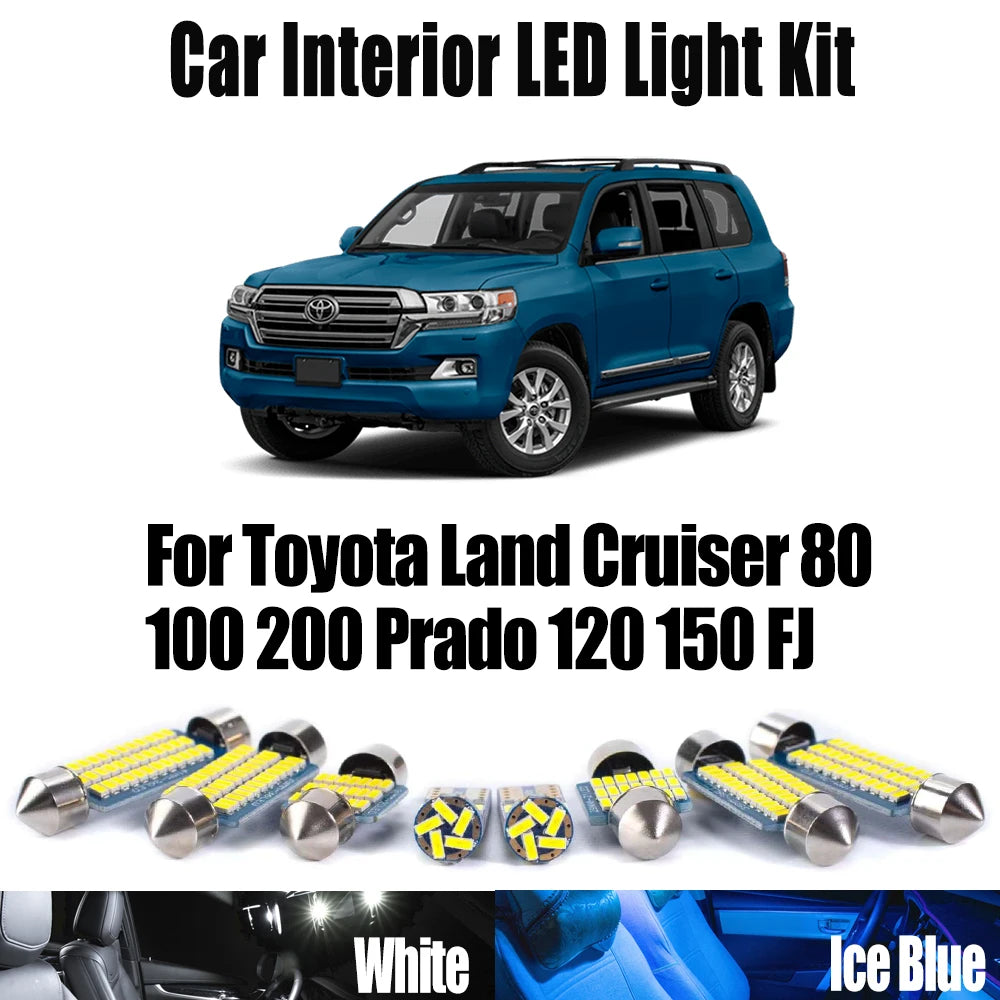 LED Interior Light Kit for Toyota Land Cruiser 80 100 200 Prado 120 150 FJ Car Accessories - Canbus Error-Free Bulbs ...