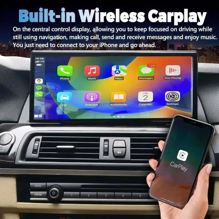 12.3" Android14 Multimedia Video Player For BMW 5 7 Series F10 F18 F11 F07 GT F01 F03 2009 | AUTOKITSHOP