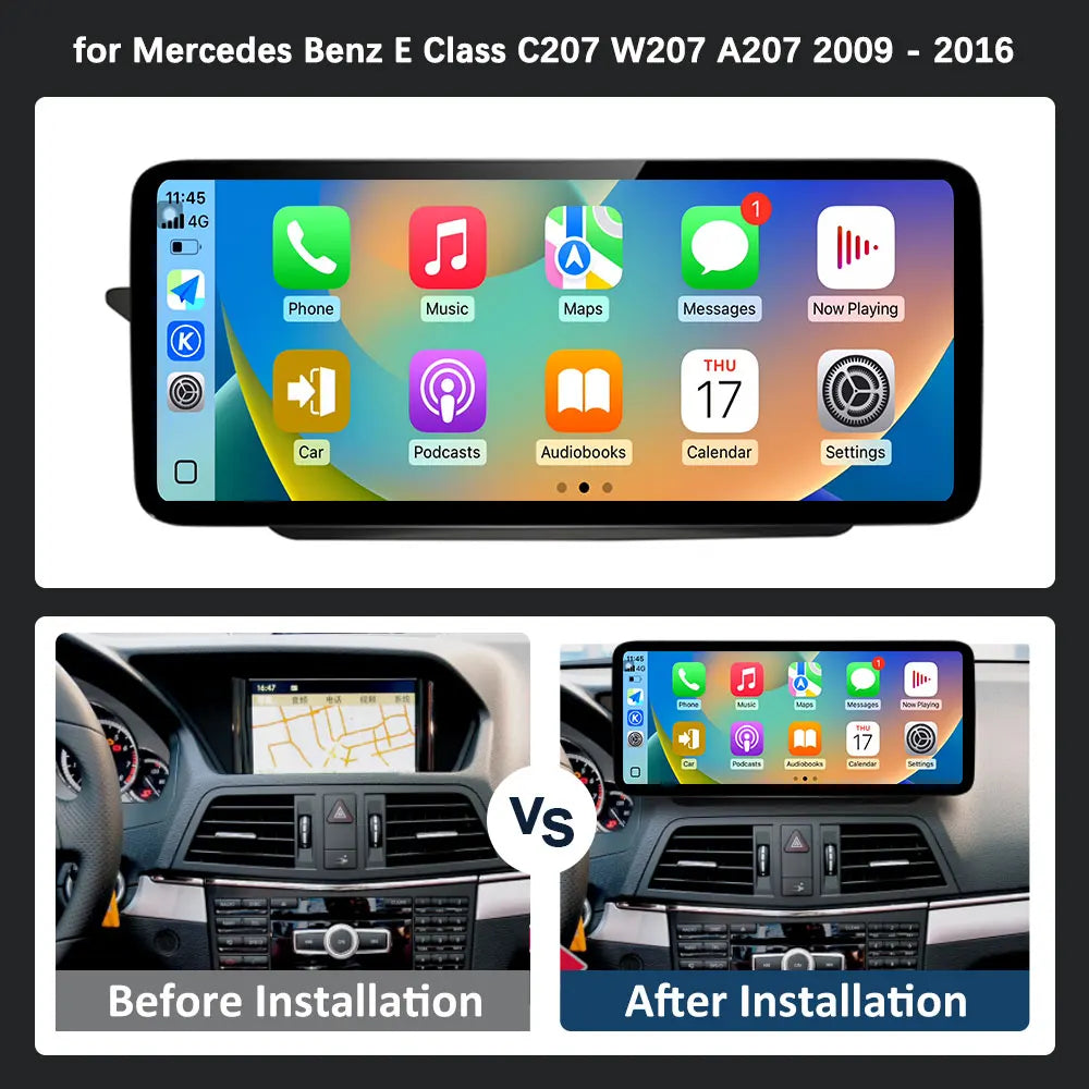 Stereo GPS 4G Android 16 for Mercedes Benz E Class C207 W207 A207 2009 - 2016 Wireless Car