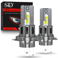 30000LM H4 LED Headlights 48pcs 3570 CSP Chips Turbo Fan Canbus 9003 H4 led Bulb Lamps for