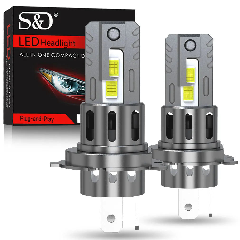 30000LM H4 LED Headlights 48pcs 3570 CSP Chips Turbo Fan Canbus 9003 H4 led Bulb Lamps for