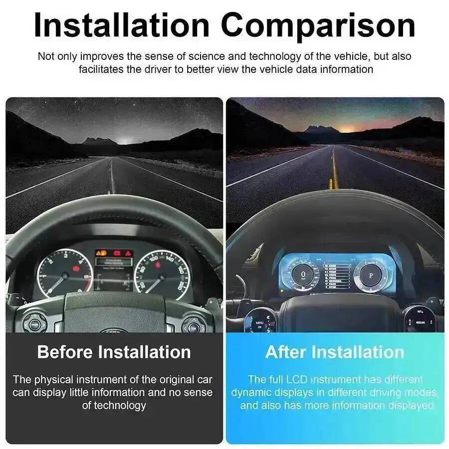 N Digital Instrument Cluster 12.3in LCD Gauge Panel CarPlay Android Auto For Range Rover S | AUTOKITSHOP