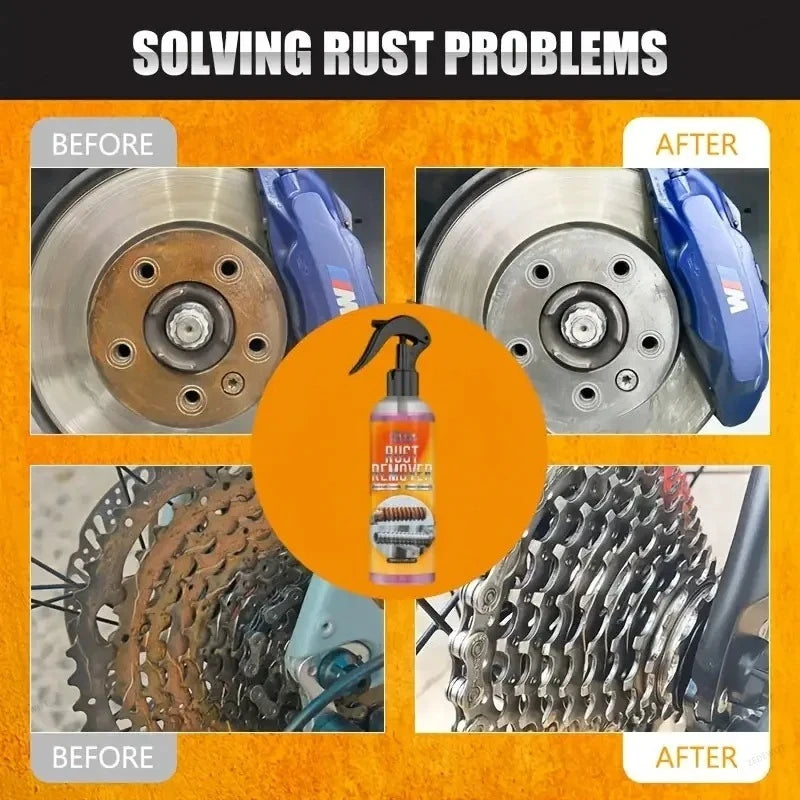Fast Acting Iron Oxidation Remover 100ml Car Rust Remover Spray With Sponge Restores Shine For D - Automotive LED Light