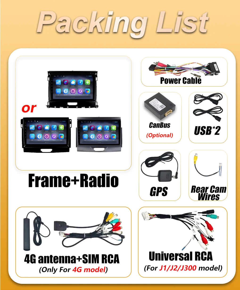 Android 16 Auto Car Radio For Ford Everest Ranger 2015 2016 2017 2018 - 2022 GPS Navigatio | AUTOKITSHOP
