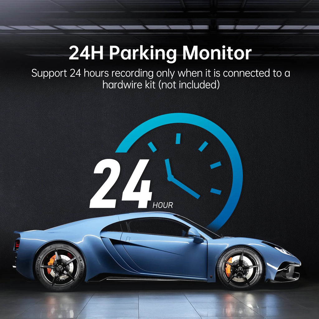AZDOME M330 Car DVR 1296P Dash Cam Smart Voice Control WiFi Free APP G-sensor Emergency Record Parking Monitor Loop Recording
