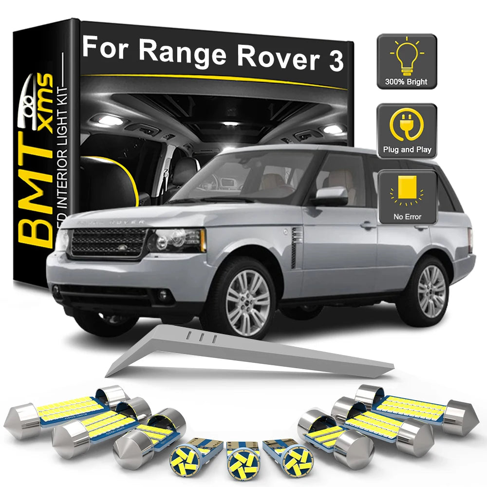 24-Piece LED Interior Light Kit for Land Rover Range Rover L322 2002-2007 - Canbus Dome Map Door Trunk Bulbs | AUTOKI...