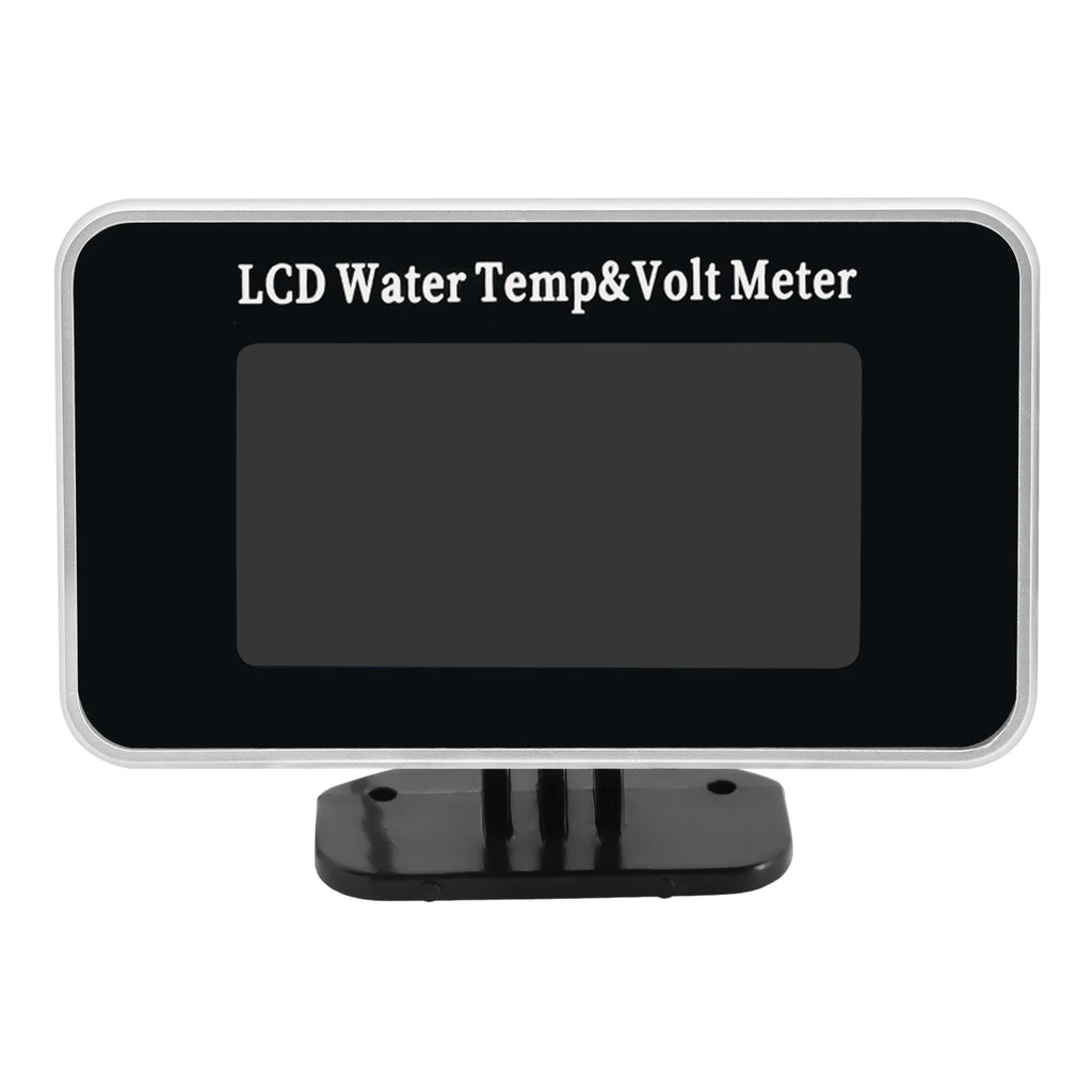 12V 24V Digital LCD Voltmeter Water Temperature Gauge + Water Temperature Sensor 10mm 1/8NPT 2in - Automotive LED Light