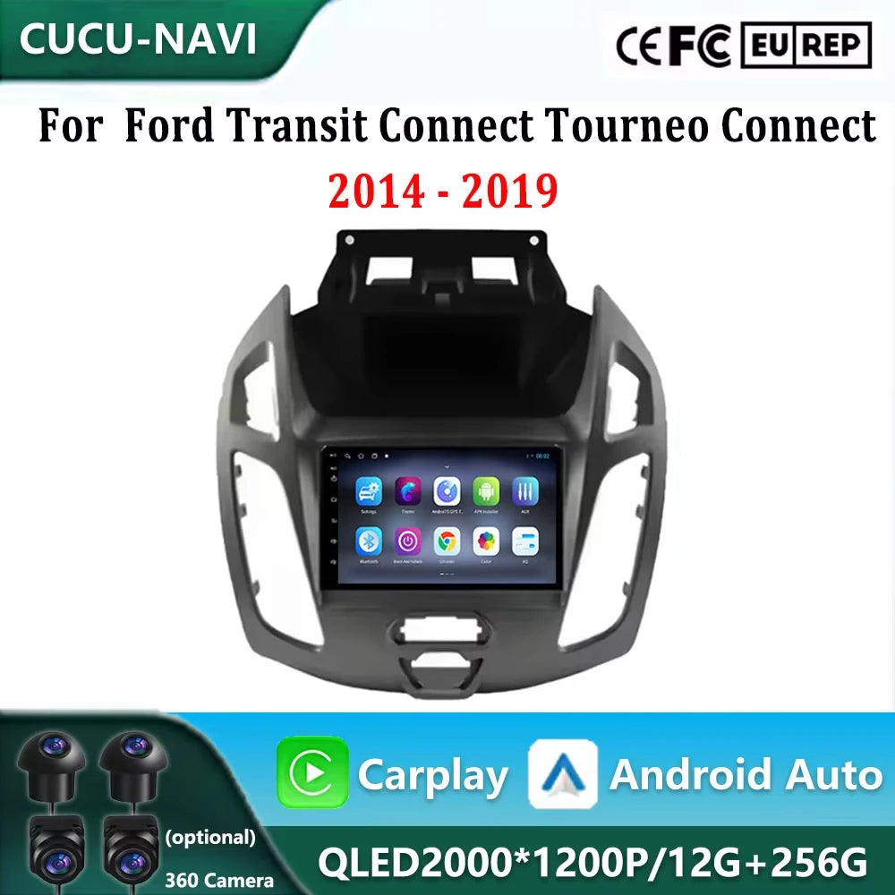 7‘’ Android 14 For Ford Transit Connect Tourneo Connect 2014-2019 Video Player GPS Navigat | AUTOKITSHOP