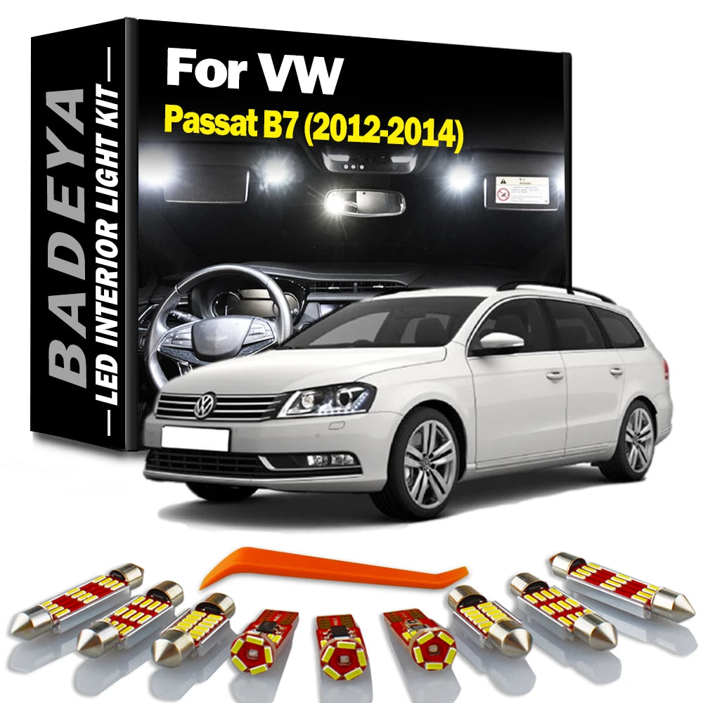 14-Piece LED Interior Light Kit for VW B7 - Canbus Error-Free Interior Bulbs