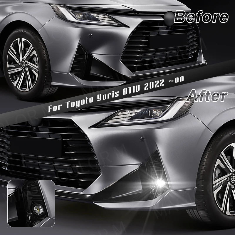DLAA For Toyota Yaris Ativ 2022 2023 Led Fog Lamp DRL Daytime Running Lights Front Bumper  | AUTOKITSHOP