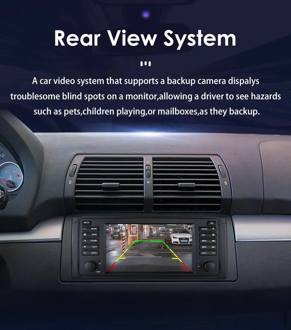 AI Carplay Android Auto Car Radio Multimedia For BMW 5 Series E39 X5 E53 M5 1996-2003 Navi