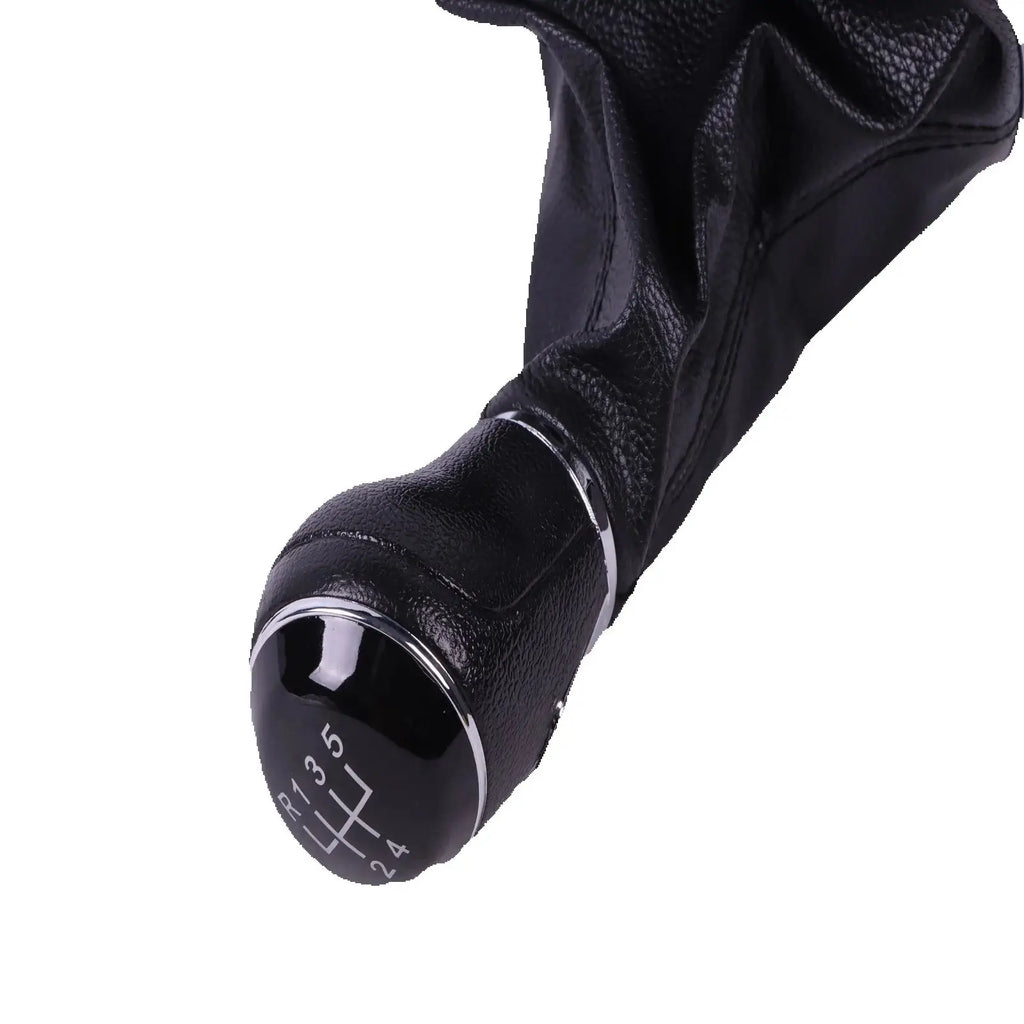 5 Speed Gear Shift Knob Lever Boot Set FOR Polo Vento 2013-2021 Black Leather Car Accessor