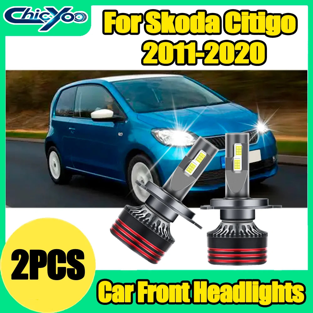 2X 6000K White Car Headlights 30000LM 150W High Power H4 High Low Beam Auto Headlamps 3570