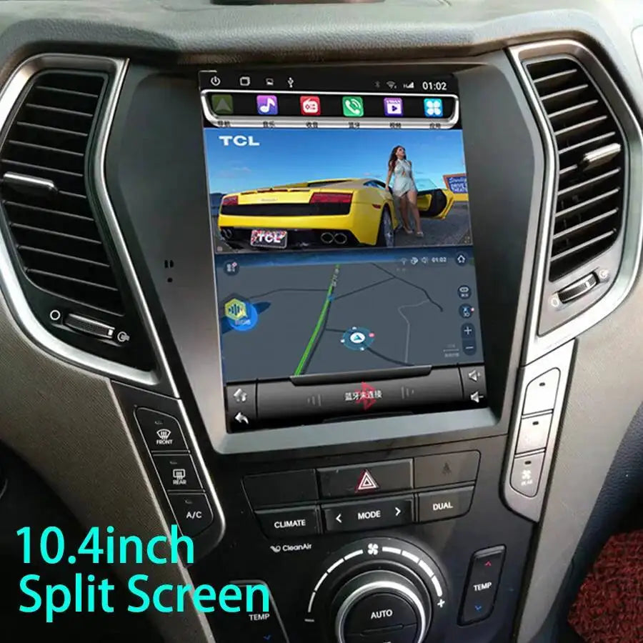 Car Radio 10.4 Inch For Hyundai Santa Fe IX45 2013-2017 Android 14 Player Video Multimedia | AUTOKITSHOP