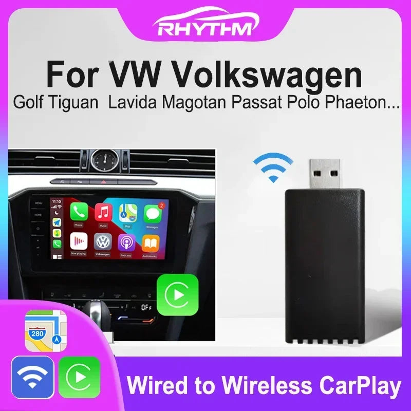 Plug and Play Wireless CarPlay Adapter For VW Volkswagen Golf Tiguan Lamando Lavida Polo U | AUTOKITSHOP