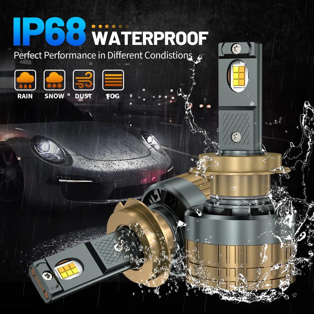 H7 LED Headlight Bluetooth APP Control Color 4800W H4 LED H1 H11 9005 9006 HB3 HB4 Auto Bu