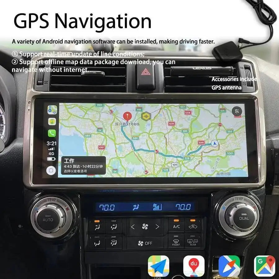 For Toyota 4Runner 4 RUNNER 2009-2019 Stereo GPS Navigation Carplay Autoradio Head Unit An | AUTOKITSHOP