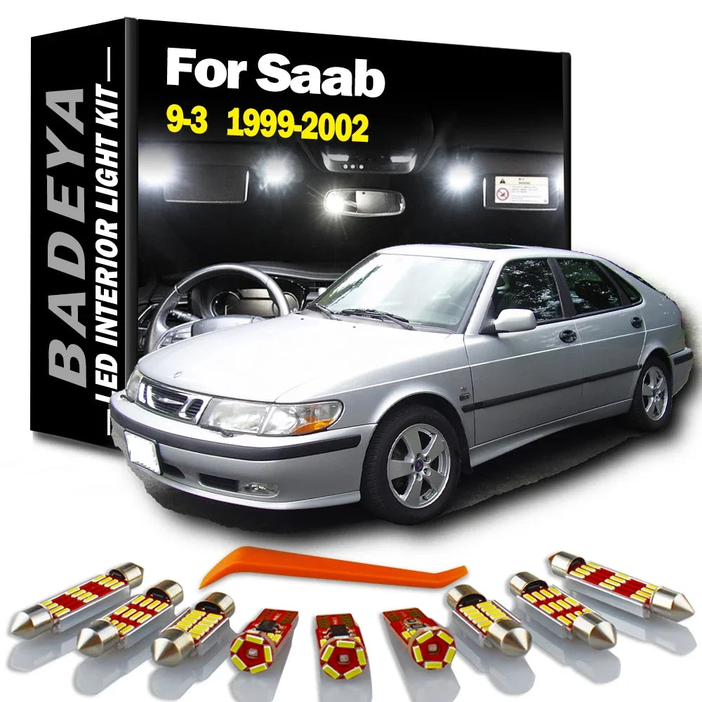12-Piece LED Interior Light Kit for Saab 9-3 - Canbus Error-Free Bulbs | AUTOKITSHOP
