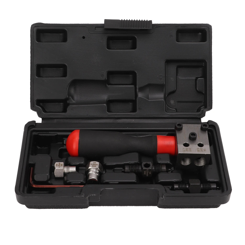 3/16in 1/4in Single Double Flare Adapter Pipe Flaring Kit Copper Tube Brake Line Universal Auto  - Automotive LED Light