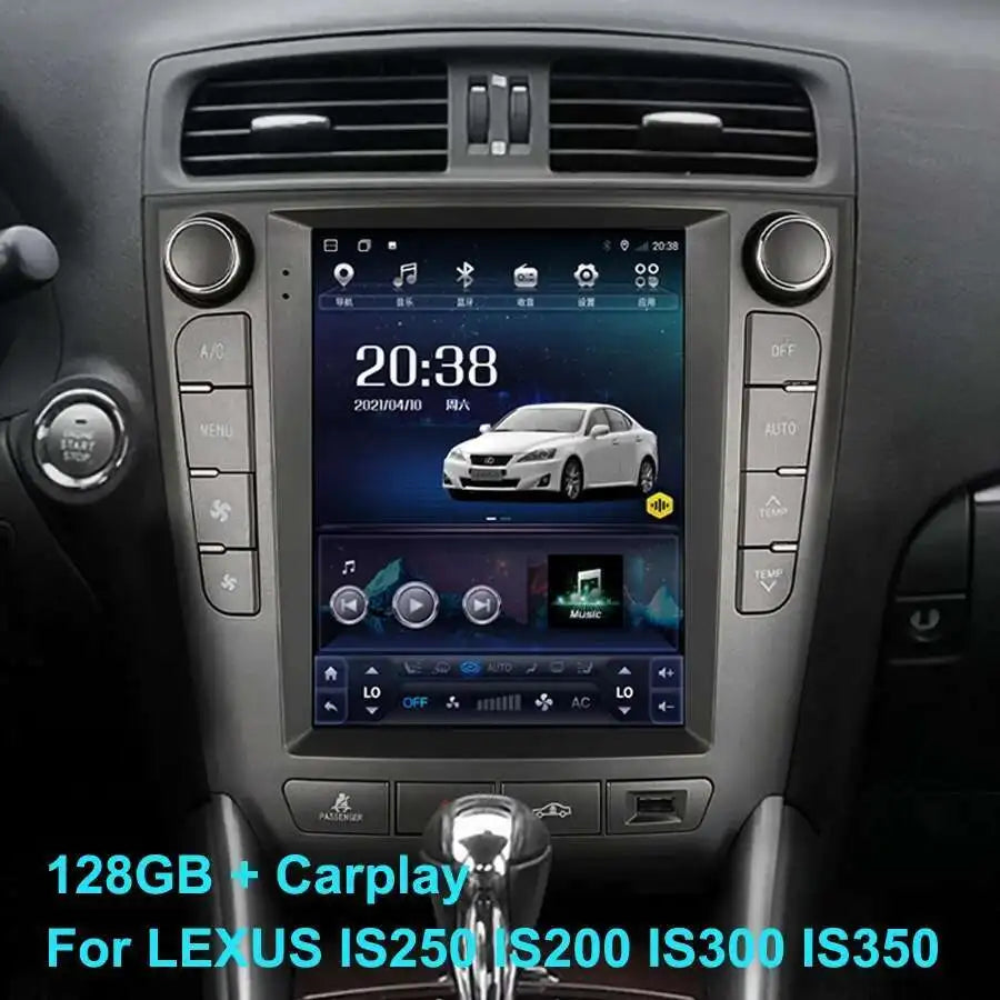 Navirider Vertical Screen Android 14 Car Radio For LEXUS IS IS250 IS300 IS350 GPS 10.4inch