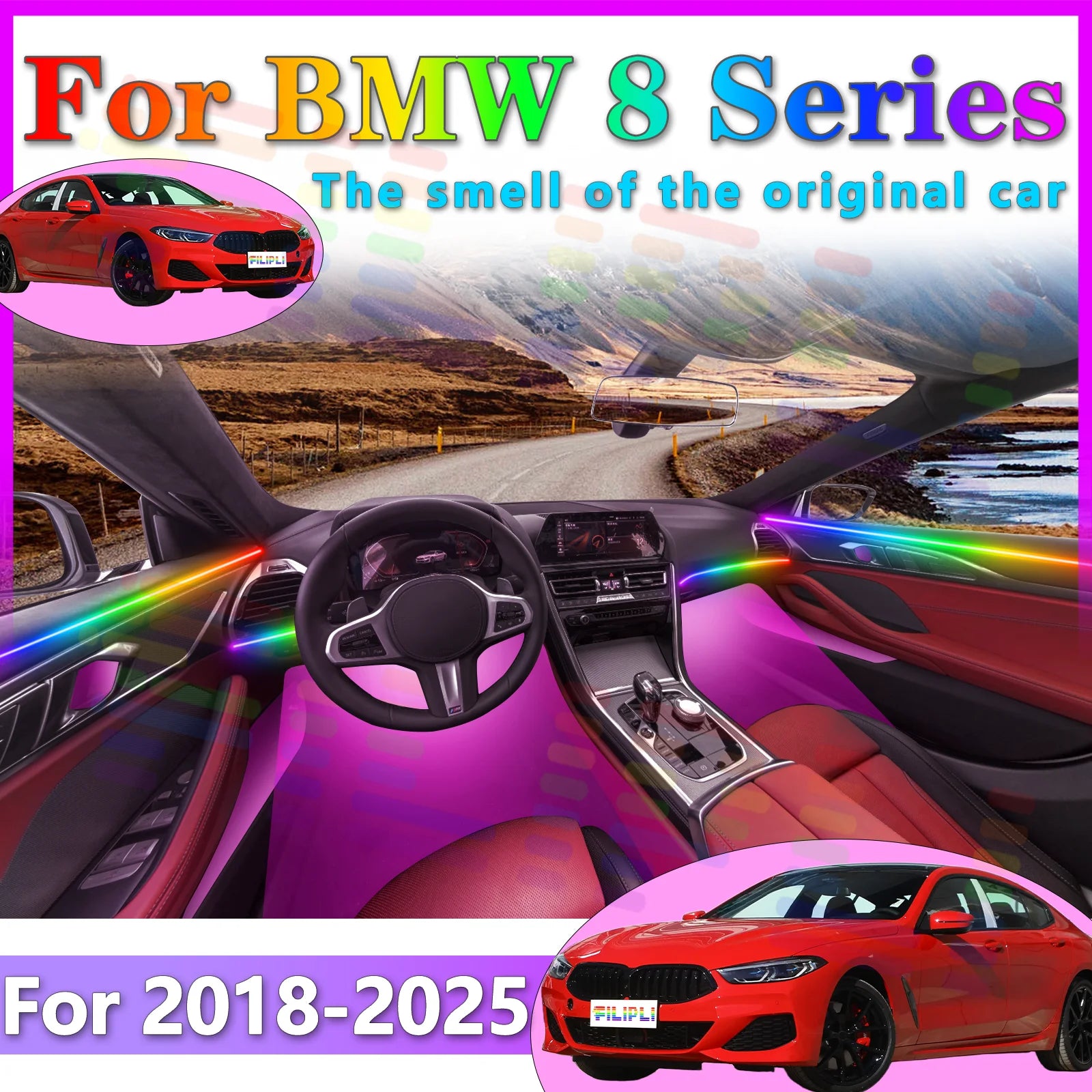 RGB - Ambient Light - for BMW G15 G16 G14 2018-2025 - Car Interior Lighting | AUTOKITSHOP