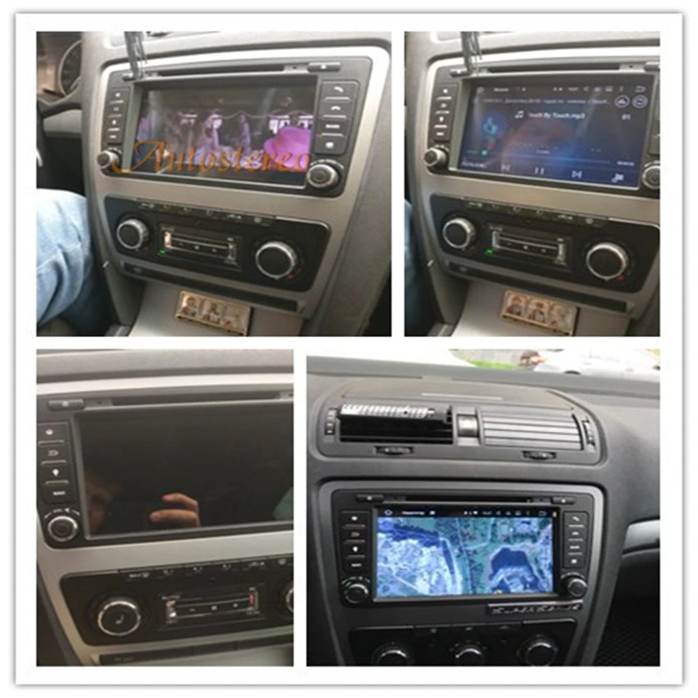Android 14 Wireless Carplay Car DVD Player GPS Navigation For Skoda Octavia 2008-2013 Auto