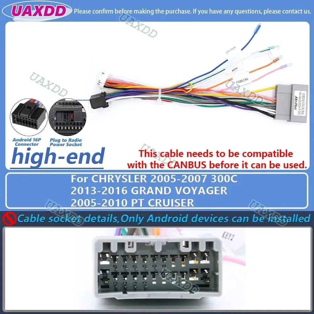 FOR CHRYSLER PACIFICA DODGE CARAVAN GRAND VOYAGER PT CRUISER SEBRING 300C 2 Din Car Androi