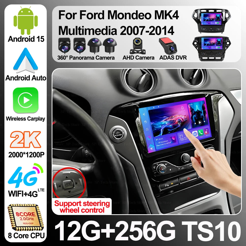 Android 16 For Ford Mondeo Mk4 Multimedia 2007-2014 Car Radio Player Navigation Gps Stereo | AUTOKITSHOP