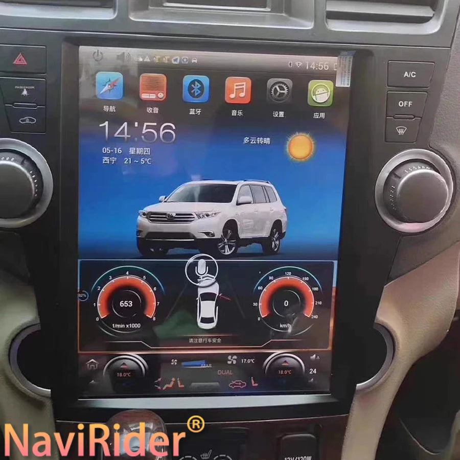 Android For Toyota Highlander 2009 - 2013 Carplay Car Radio Multimedia Video Player Stereo
