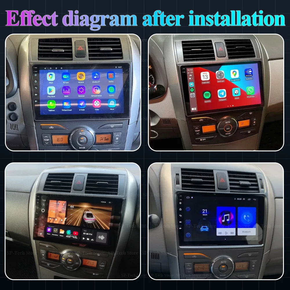 Android 16 For Toyota Corolla E140/150 2006 2007-2013 Car Radio Multimedia Player Navigati | AUTOKITSHOP