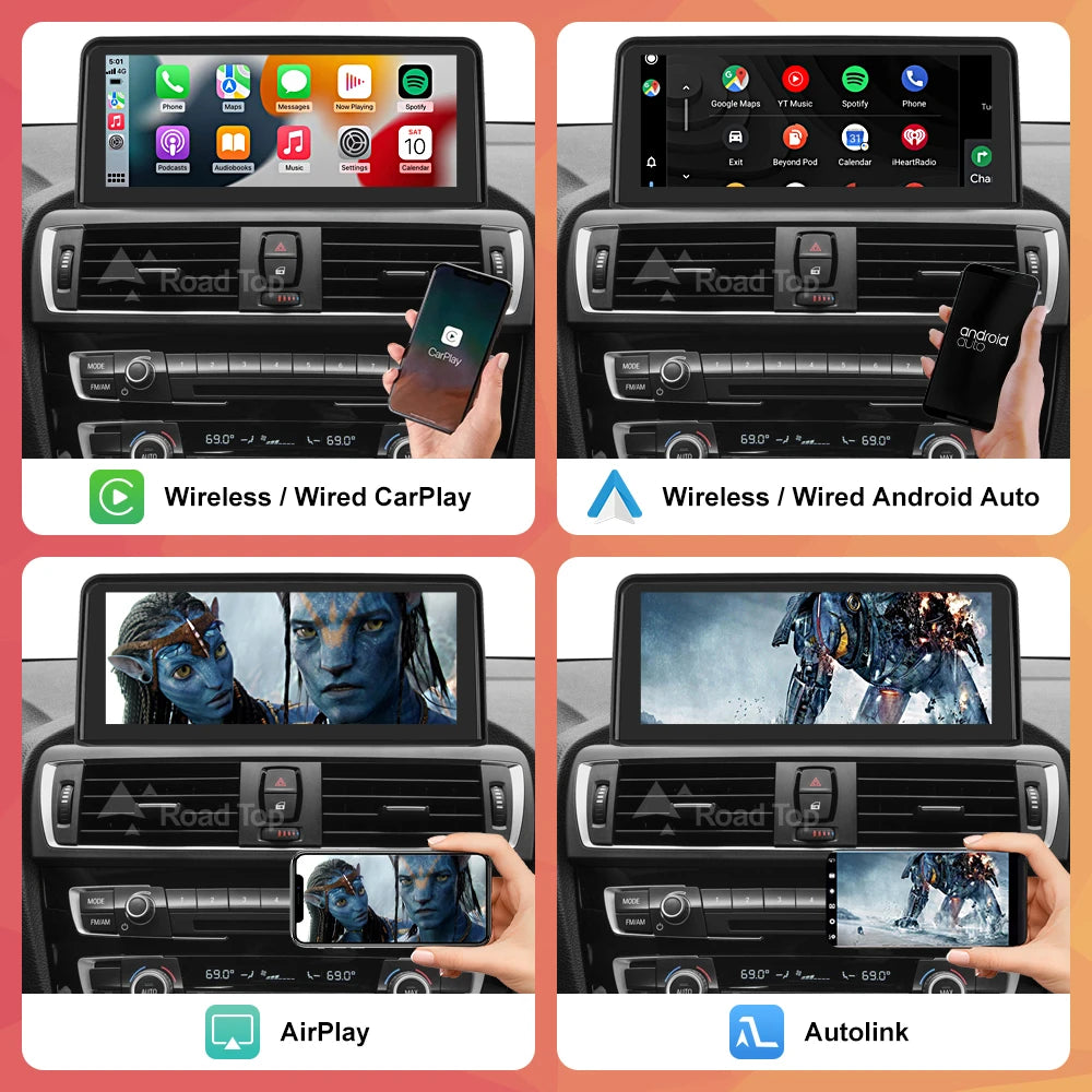 1920*720 Wireless Carplay Multimedia Screen Android Auto For BMW 1 2 3 4 Series F20 F21 F2 | AUTOKITSHOP