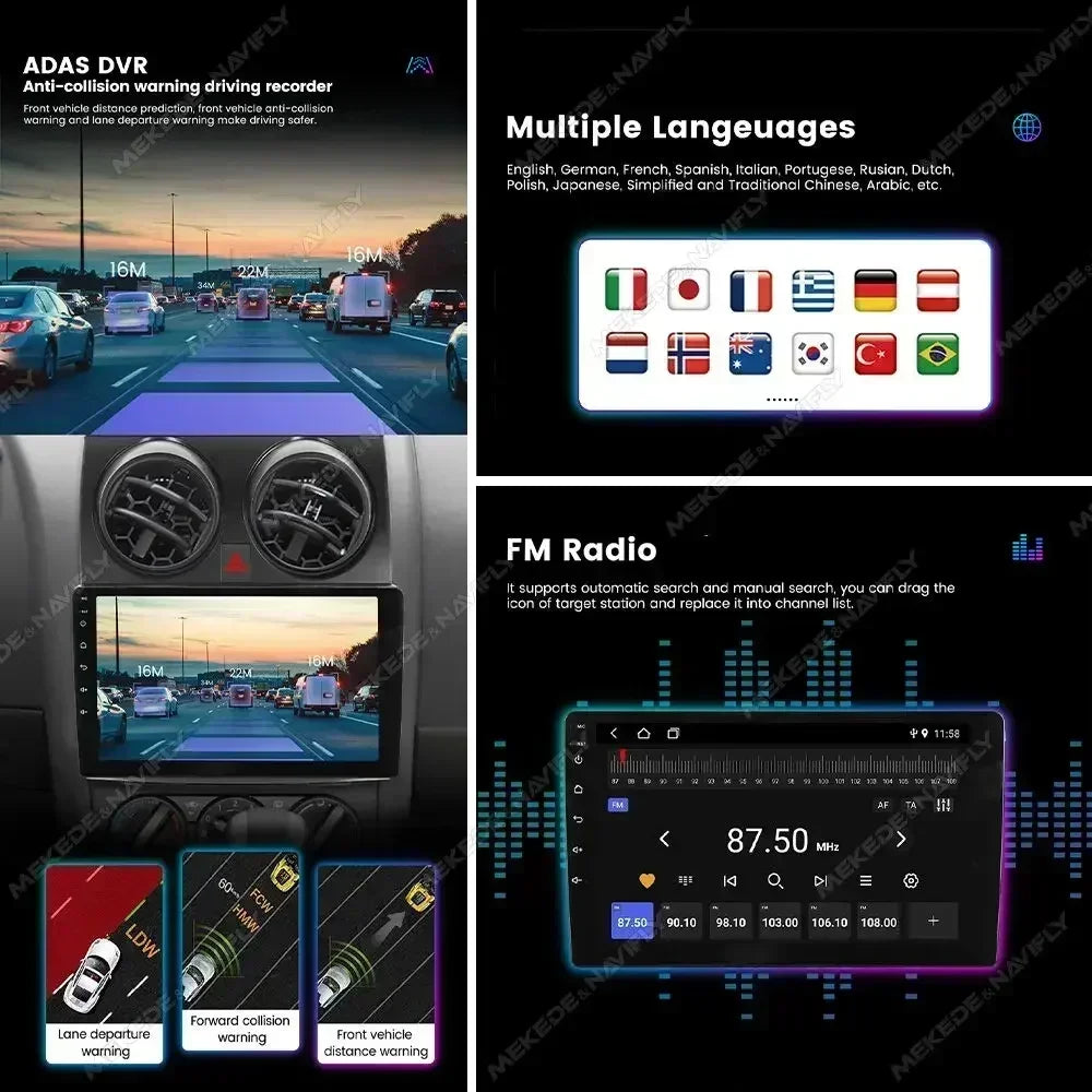 2 Din Android Car Radio for Suzuki Swift 2003 - 2010 Carplay Auto Multimedia Player GPS 2d | AUTOKITSHOP
