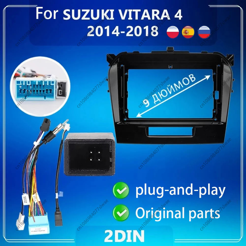 9 inch For SUZUKI VITARA 4 2014-2018 Car Radio Fascias Android MP5 Stereo Player 2Din Head