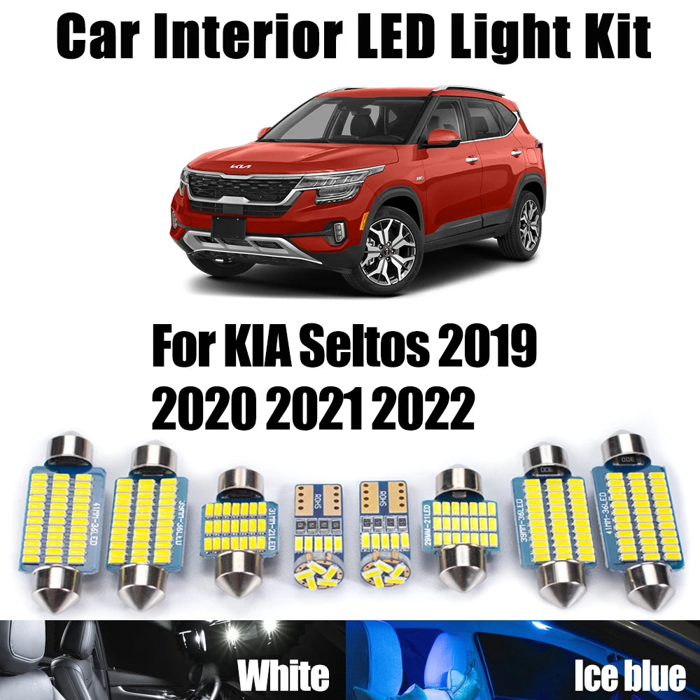 11-Piece LED Interior Light Kit for KIA - Canbus Error-Free Interior Bulbs