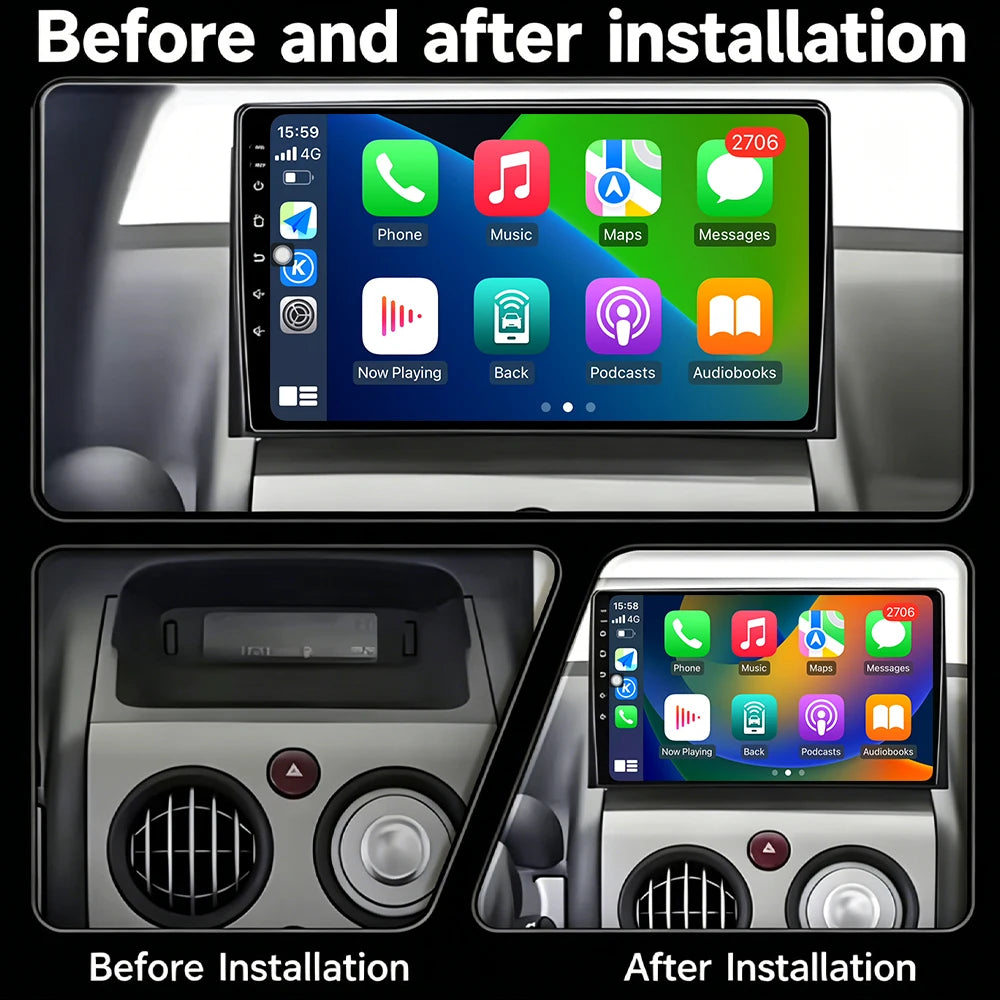 9" Car Radio Android OS For Peugeot Partner 1 2002-2008 Partner Origin 1 2008-2011 Carplay